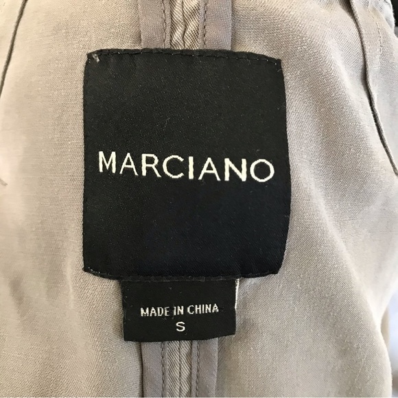 GUESS Marciano Malik Soft Blazer Jacket Lyocel Grey Small​ Snap Flap Pockets - Picture 8 of 8